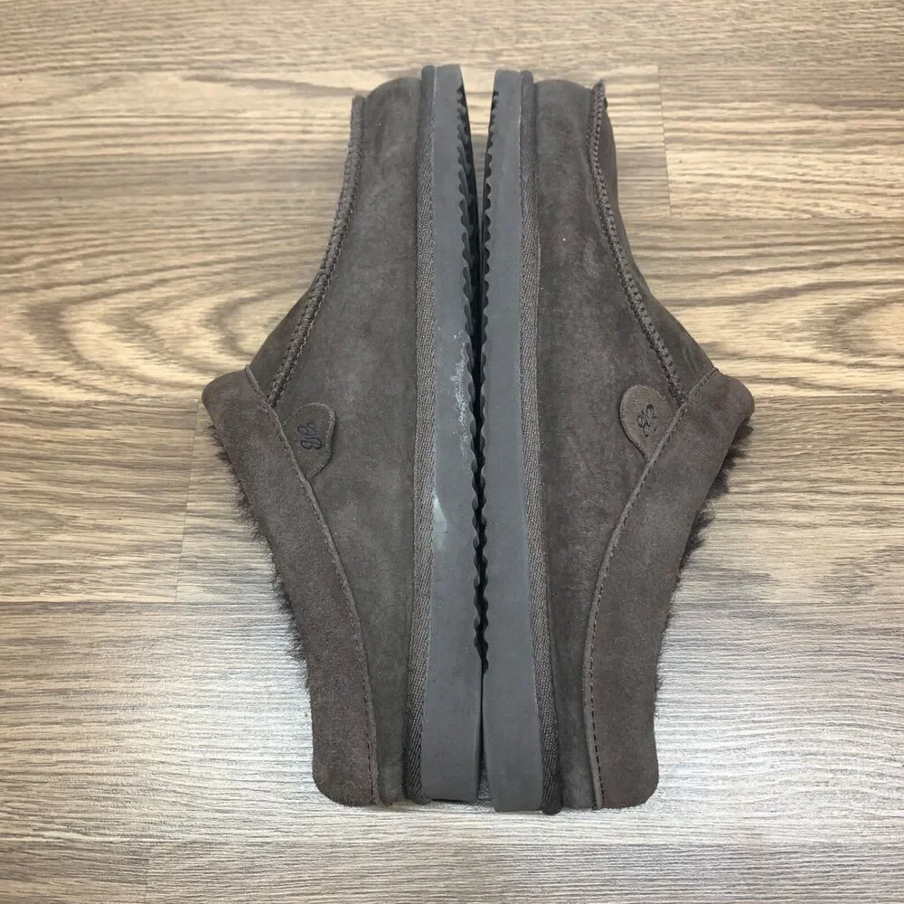 Eddie Bauer Firelight Moc Scuff Mens shoes Brown‎ 13 M Shearling Slippers